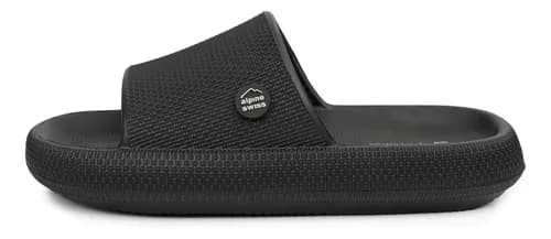 Chanclas Para Hombre Alpine Swiss Omar - A Pedido_exkarg Negro 41 Ar