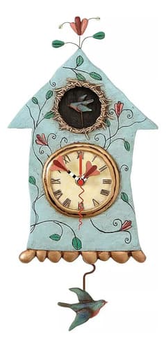Reloj De Pared Allen Designs Birdhouse - A Pedido_exkarg Celeste