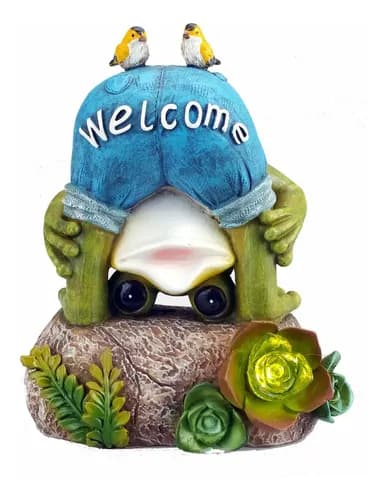 Sapo Solar Decorativo De Jardin - A Pedido_exkarg Verde