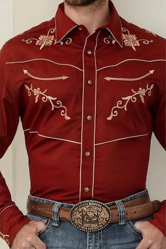 Camisa Wrangler Men's Rodeo - A Pedido_exkarg Negro M