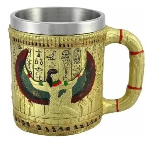 Taza De Cafe Egyptian Theme Winged - A Pedido_exkarg Marrón