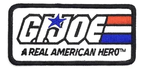 Parche Bordado G I Joe American Hero - A Pedido_exkarg Blanco