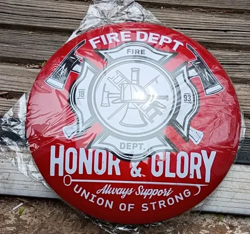 Cartel 16 Inch Fire Dept Honor & Glory Dome - A Pedido X