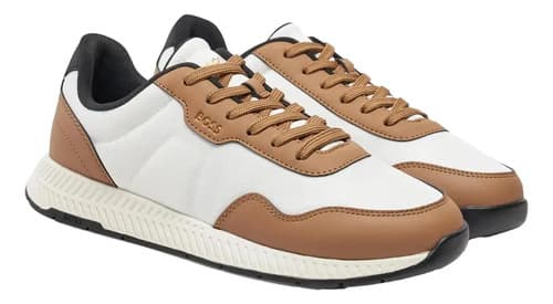 Zapatillas Boss Men's Sneakers Titanium - A Pedido_exkarg Blanco 34,5 Ar