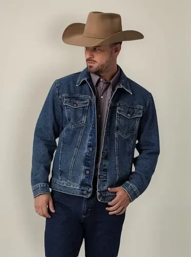 Campera Men's Wrangler Cowboy Cut Unlined - A Pedido_exkarg Azul 38