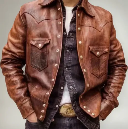 Campera Distress Brown Vintage - A Pedido_exkarg Marrón 38