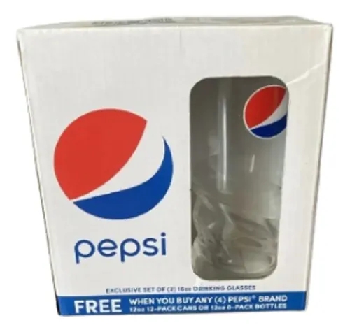 Set Vasos New Pepsi Cola Drinking - A Pedido_exkarg Transparente