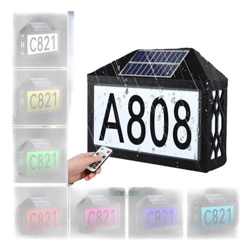 Placa Domiciliaria Solar - A Pedido_exkarg Negro