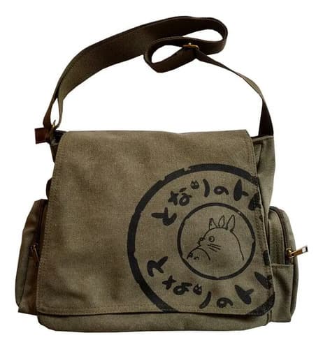 Morral Totoro Canvas Messenger Bag - A Pedido_exkarg Verde