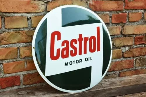 Cartel Castrol Enamel Plaque - A Pedido_exkarg 111