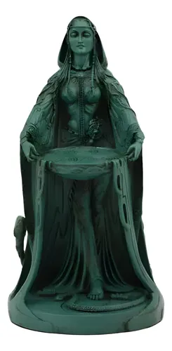 Estatua Diosa Triple Irlandesa Danu - A Pedido_exakrg Verde