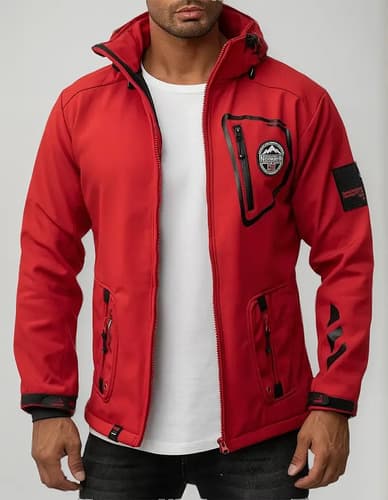 Campera Geographical Norway Softshell - A Pedido_exkarg Rojo 38 X
