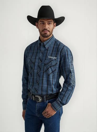 Camisa Wrangler Western Snap Black - A Pedido_exkarg Wrangler S