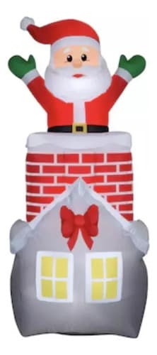 Papa Noel Inflable Chimey - A Pedido_exkarg Rojo