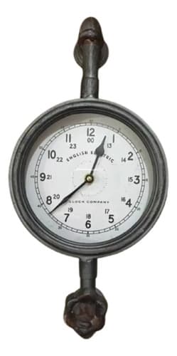 Reloj De Pared Industrial Wall Clock - A Pedido_exkarg Plomo