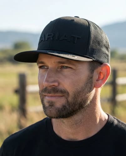 Gorra Ariat Mens 3d Embroidered Logo - A Pedido Negro M