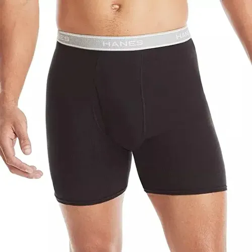 Pack Mens 4 Hanes Black Boxer - A Pedido_exkarg Negro 38