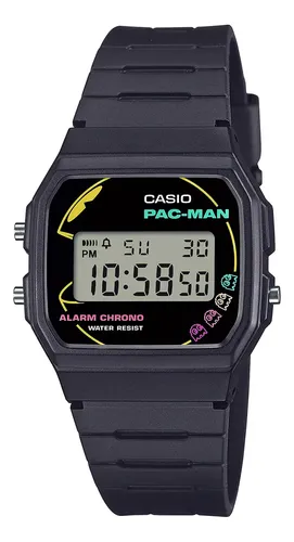 Reloj Digital Casio F-91wpc-1adr Para Adultos Con Correa Y Bisel Negros Negro