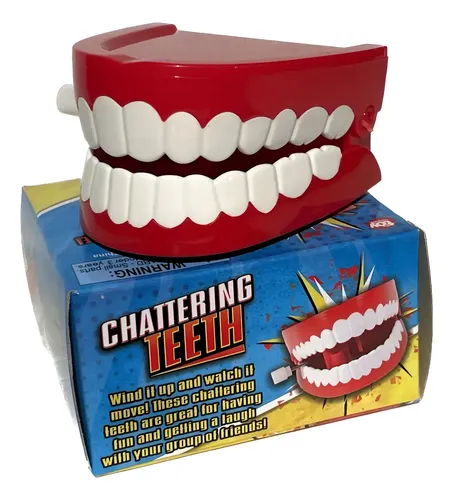 Dentadura Movediza Juego De Broma - A Pedido_exkarg Rojo