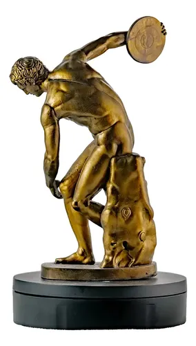 Estatua Discobolo De Miron 25cm - A Pedido_exkarg Dorado