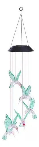 Campanas De Viento Colibrí Led Solar - A Pedido_exkarg Azul