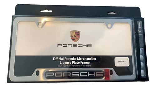 Portapatentes Porsche Original - A Pedido_exkarg Plateado