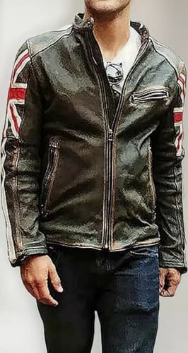Campera Men's Motorcycle Vintage Racer - A Pedido_exkarg Negro 38