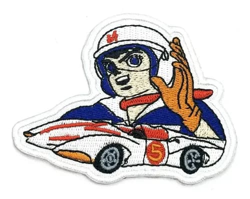 Parche Bordado Go Speed Racer Meteoro - A Pedido_exkarg Blanco
