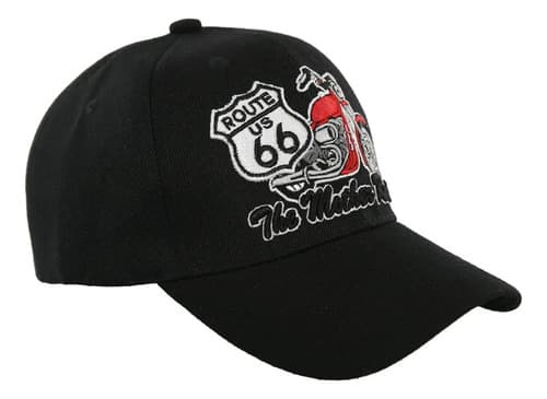 Gorra Road Red Bike Route 66 - A Pedido_exkarg Negro Adulto Ajustable