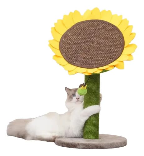 Rascador Para Gatos Girasol - A Pedido_exkarg Verde