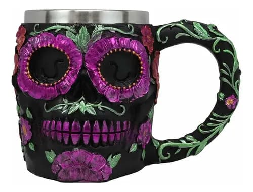 Taza De Cafe Gothic Black Red Pink Green - A Pedido_exkarg Negro