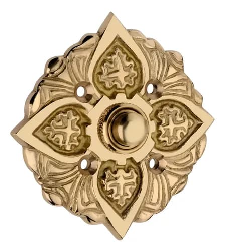 Pulsador Timbre Vintage Art And Deco - A Pedido_exkarg Bronce