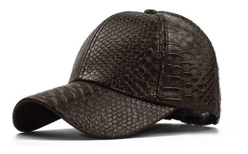 Gorra Crocodile Grain Leather - A Pedido_exkarg Negro Xxx