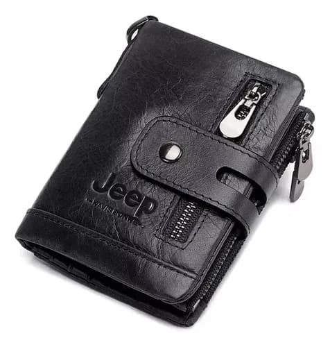 Billetera Jeep 100% Genuine Cowhide - A Pedido_exkarg Negro