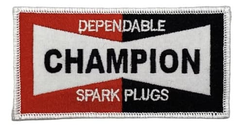 Parche Bordado Champion Spark Plug - A Pedido_exkarg Rojo