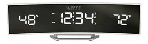 La Crosse Technology 602-247 Reloj Despertador Curvado Negro