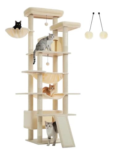 Rascador Para Gatos + Hamaca Grande - A Pedido_exkarg Gris
