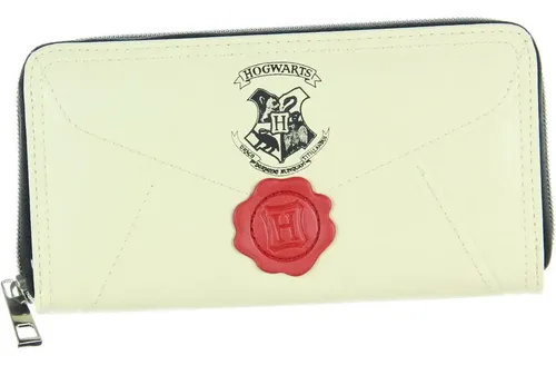 Cartera Con Cremallera Alrededor De La Letra Hogwarts De Har Blanco Liso