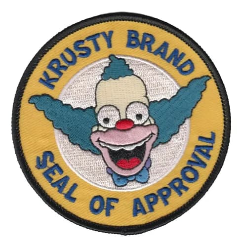 Parche Bordado Krusty Brand Seal - A Pedido_exkarg Amarillo
