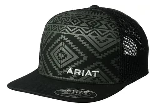 Gorra Ariat Aztec Black Flat - A Pedido Negro Unitalla Geométrico