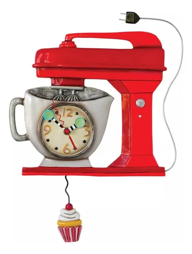 Reloj De Pared Allen Design Red Mixer - A Pedido_exkarg Rojo Beige