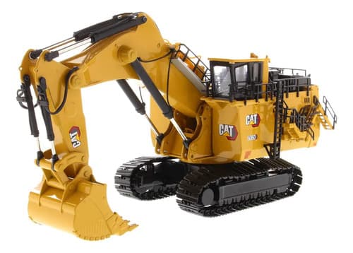 Excavadora Hidráulica En Miniatura Caterpillar 6060, Color Amarillo 1/87