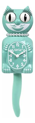 Reloj De Pared Lady Kit Cat - A Pedido_exkarg Verde