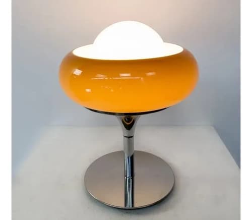 Lámpara De Mesa Led De Diseño Retro Bauhaus - A Pedido Naranja