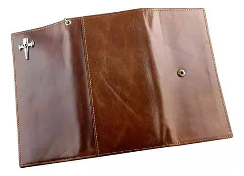 Billetera Vintage Leather Brown Trifold - A Pedido_exkarg Marrón