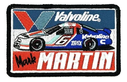 Parche Bordado Mark Martin Valvolin Nascar - A Pedido_exkarg Blanco