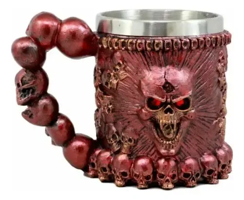 Taza De Cafe Ossuary Metallic Protruding - A Pedido_exkarg Rojo