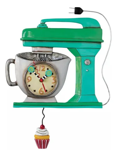 Reloj De Pared Allen Design Green Mixer - A Pedido_exkarg Verde
