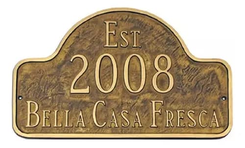 Placa Numeracion Casa Circa - A Pedido_exkarg Bronce