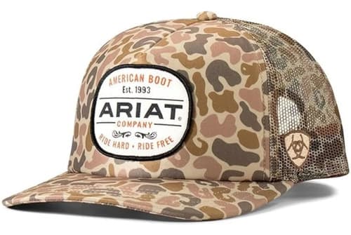 Gorra Ariat Mens Ariat Logo Patch Duck - A Pedido Marrón M